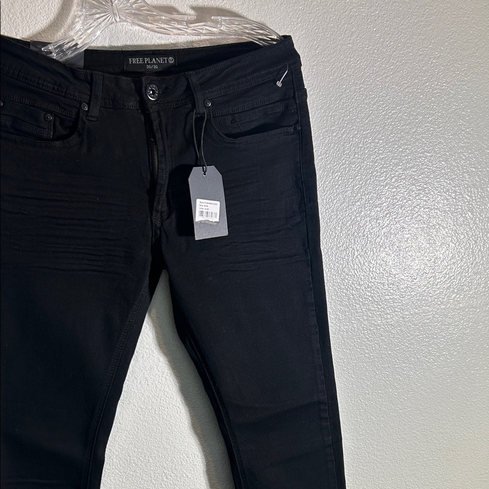 Free Planet men Classic Black Skinny Jeans